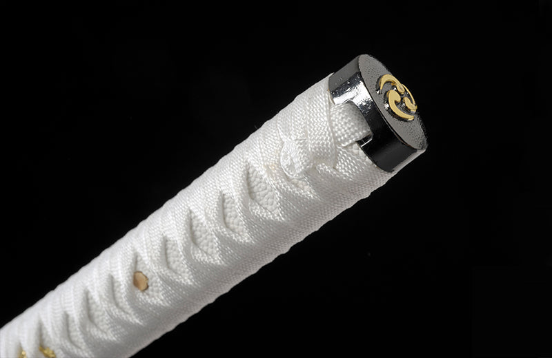 White High Carbon Steel Katana Practice White Scabbard