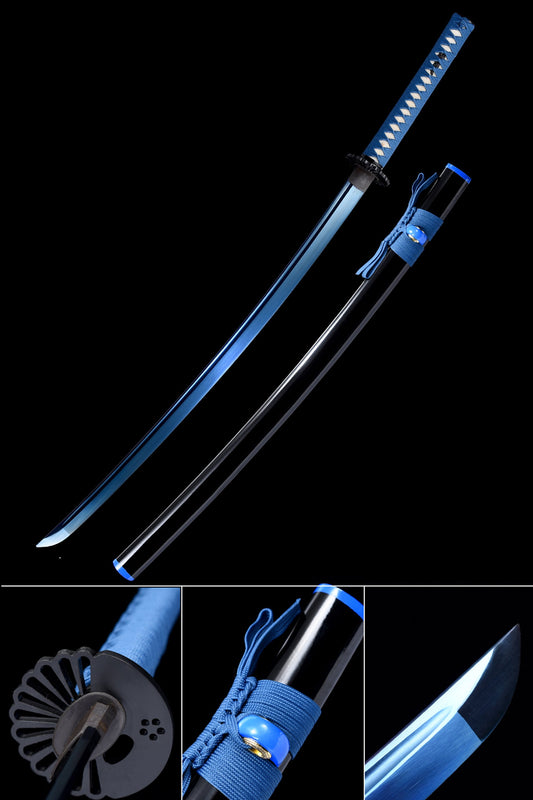 Blue Katana-Hand Forged High Carbon Steel Iron Tsuba