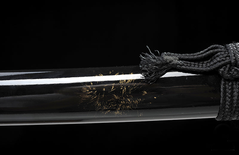 Full-Tang, Clay-Tempered Katana with Leather-Wrapped Handle
