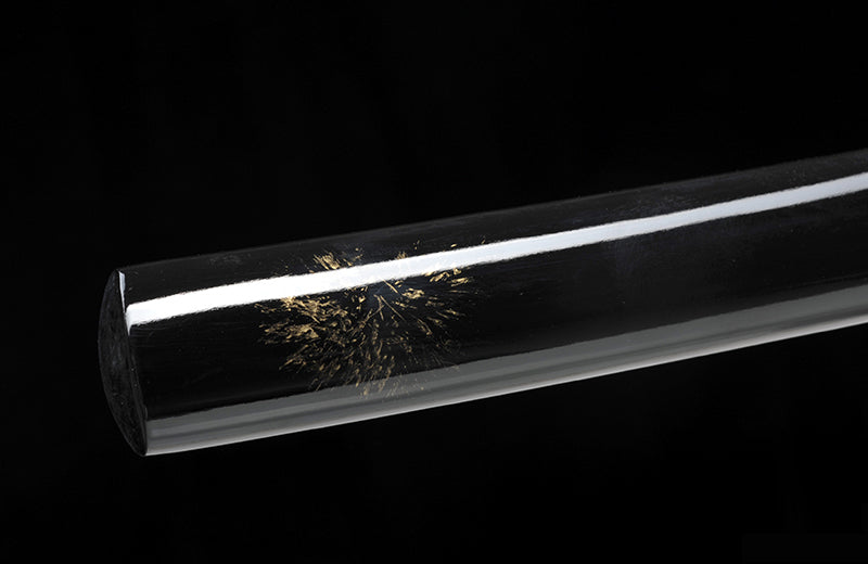 Full-Tang, Clay-Tempered Katana with Leather-Wrapped Handle