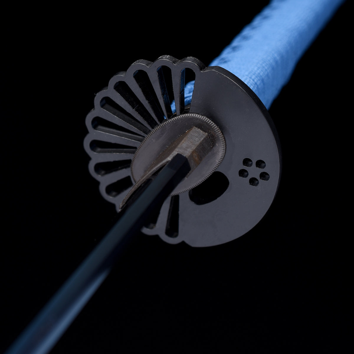 Blue Katana-Hand Forged High Carbon Steel Iron Tsuba