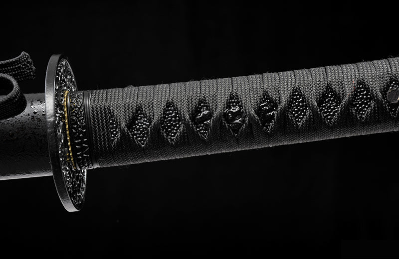 Hand Forged Katana High Carbon Steel Practice With Black Scabbard