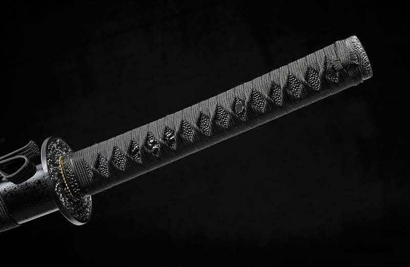 Hand Forged Katana High Carbon Steel Practice With Black Scabbard