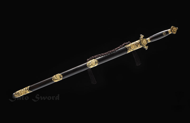 Chinese Jian With Qing Dynasty Style Folded Steel Damascus Hand Forged ...