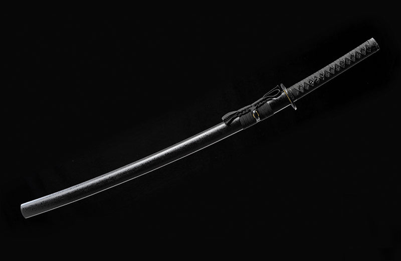 Hand Forged Katana High Carbon Steel Practice With Black Scabbard