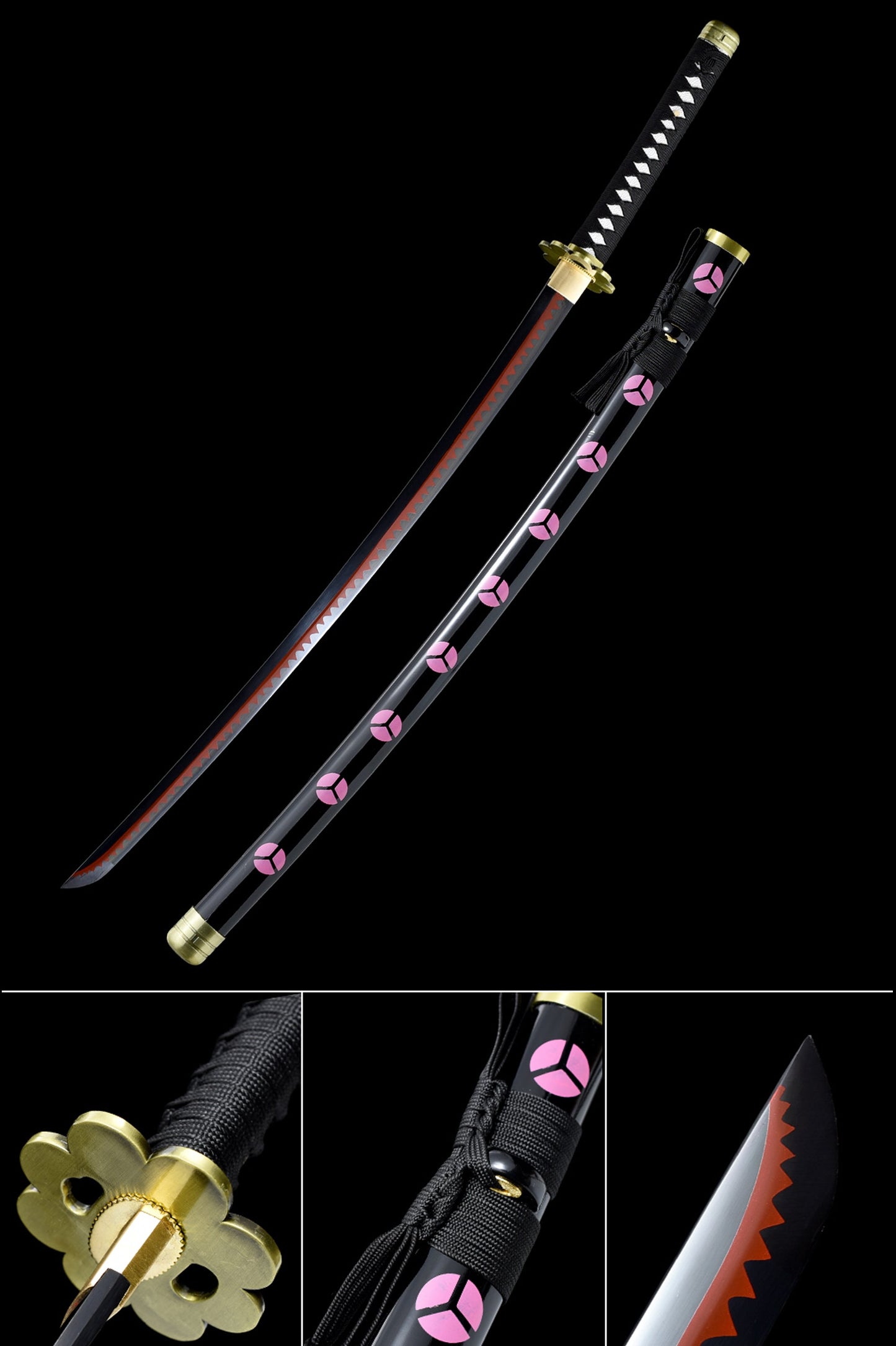 Hand-Forged Roronoa Zoro Shusui Katana with Full-Tang Real Steel Blade