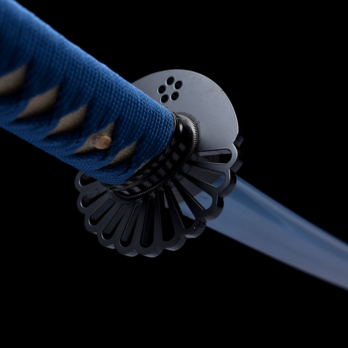 Blue Katana-Hand Forged High Carbon Steel Iron Tsuba